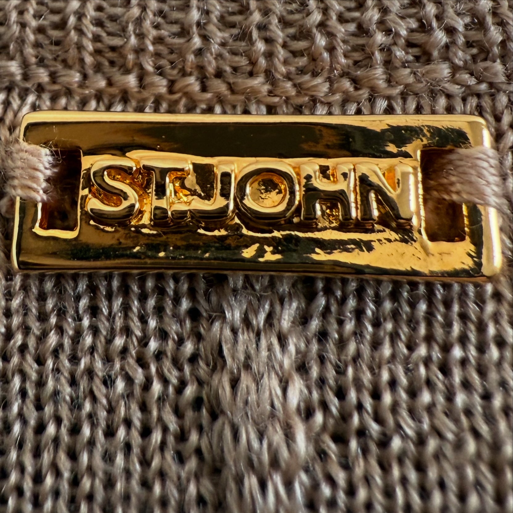 St. John Knit Camel Cardigan Size Small
