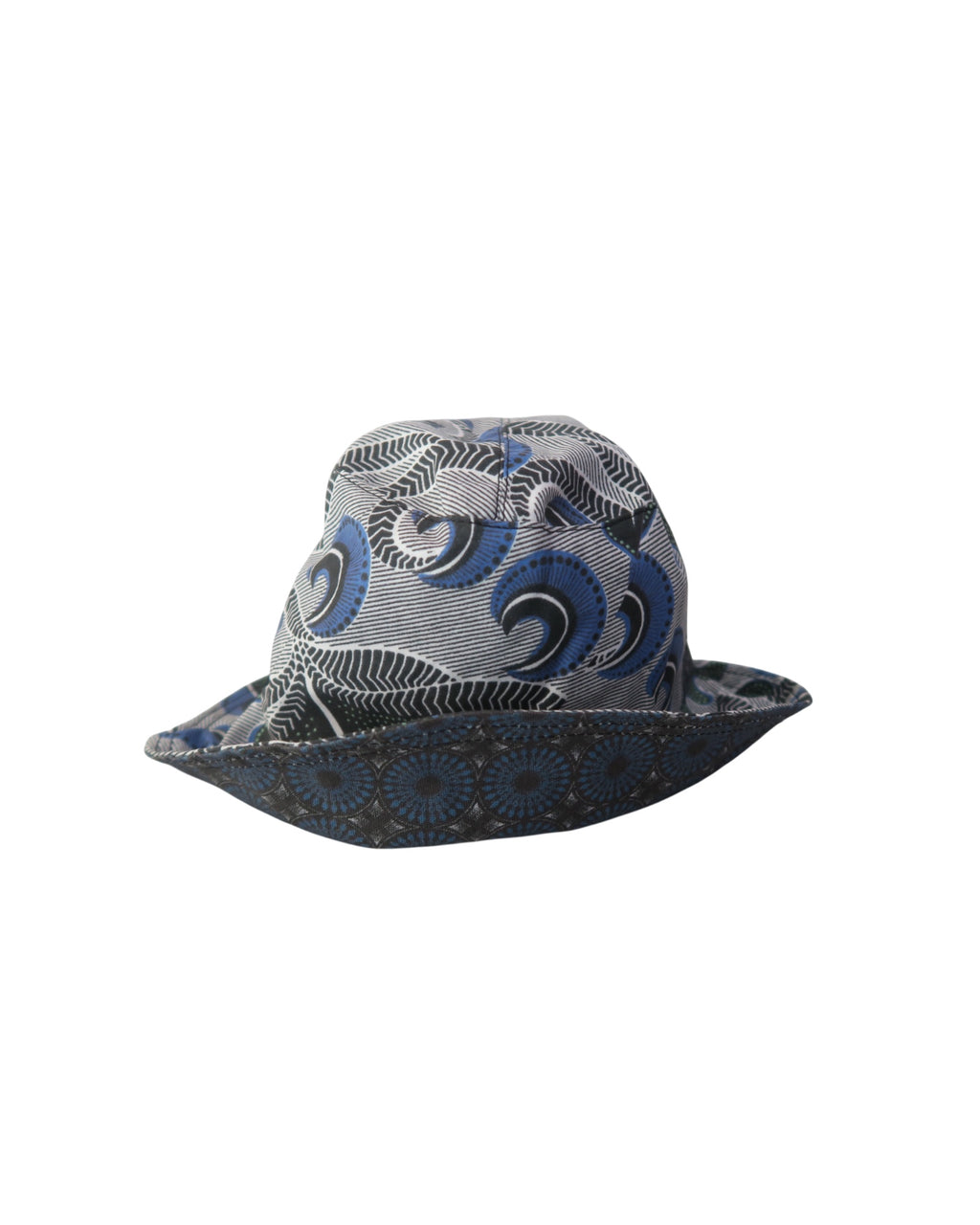 Albertus Swanepoel multicolor graphic print bucket hat in blue, green, black and white