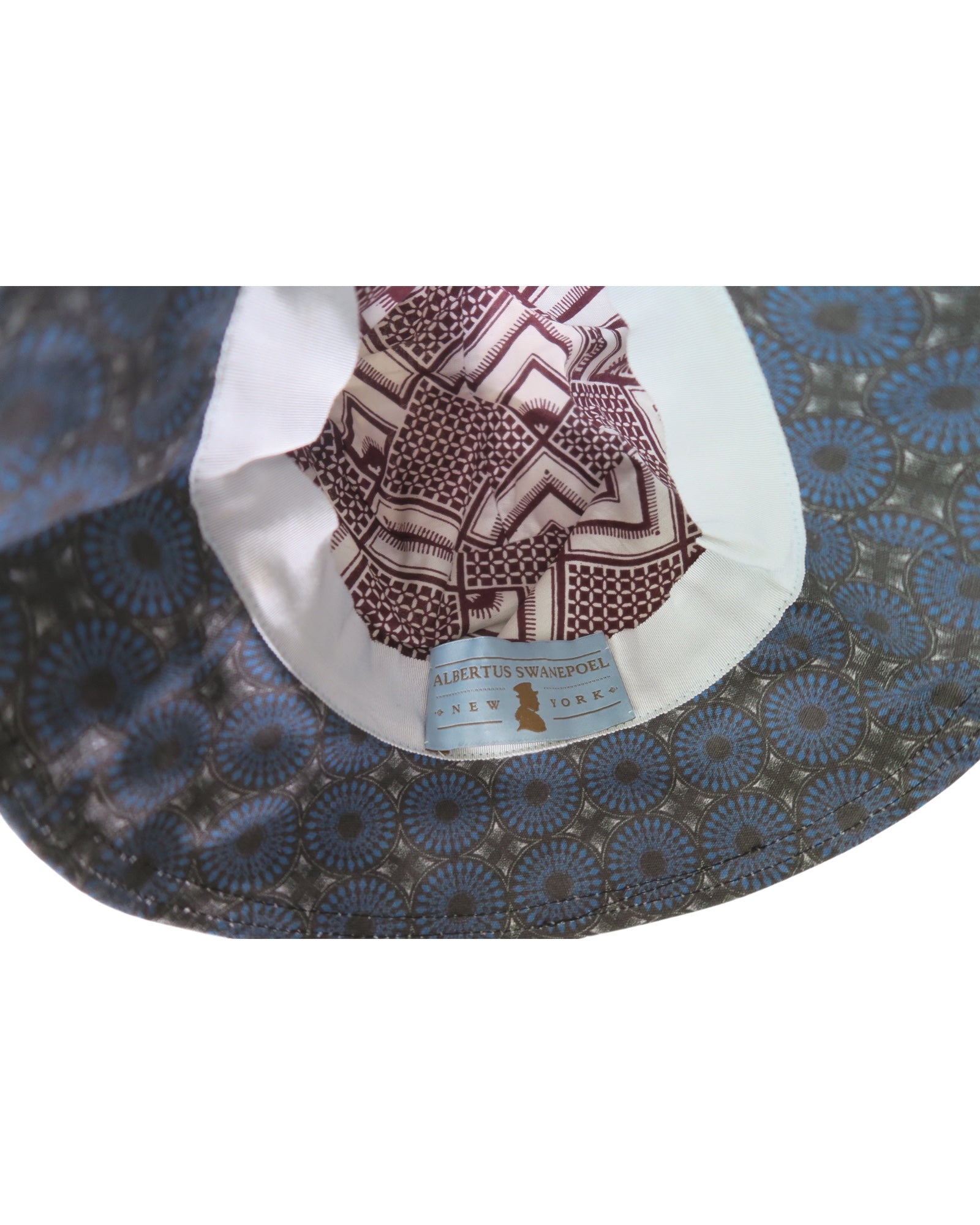Albertus Swanepoel multicolor graphic print bucket hat in blue, green, black and white