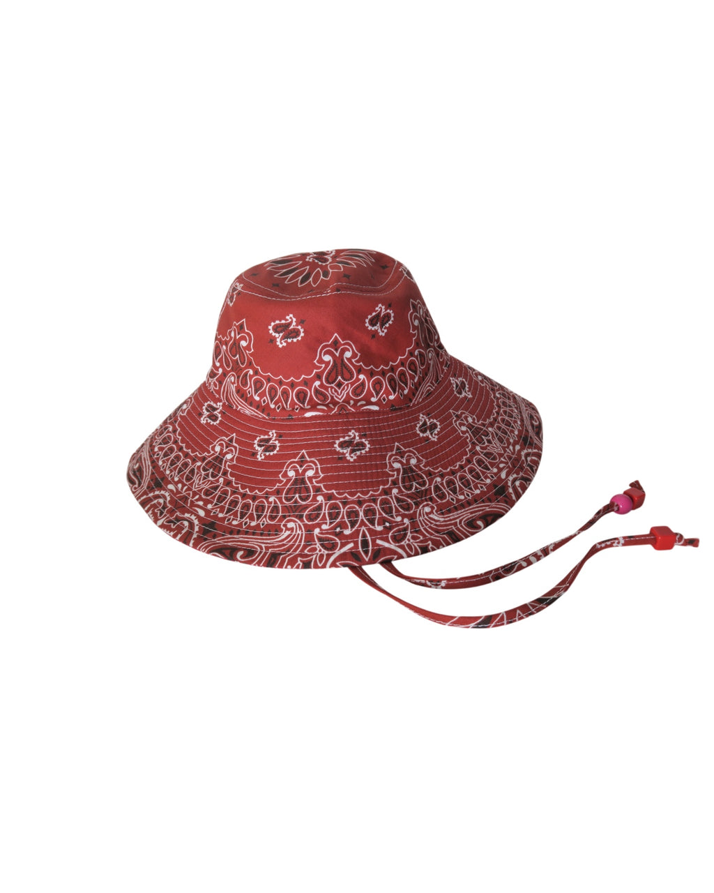 CALL IT BY YOUR NAME red vintage bandana paisley Capeline wide-brim hat