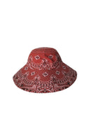 CALL IT BY YOUR NAME red vintage bandana paisley Capeline wide-brim hat
