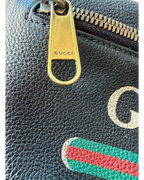 Gucci Logo Print Leather Waist Belt Bag