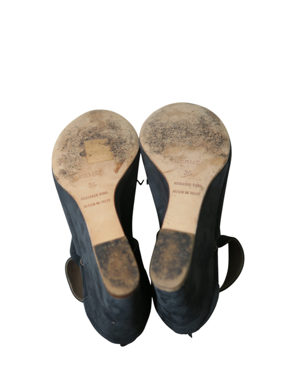 Hermes Suede Sandals Size 36