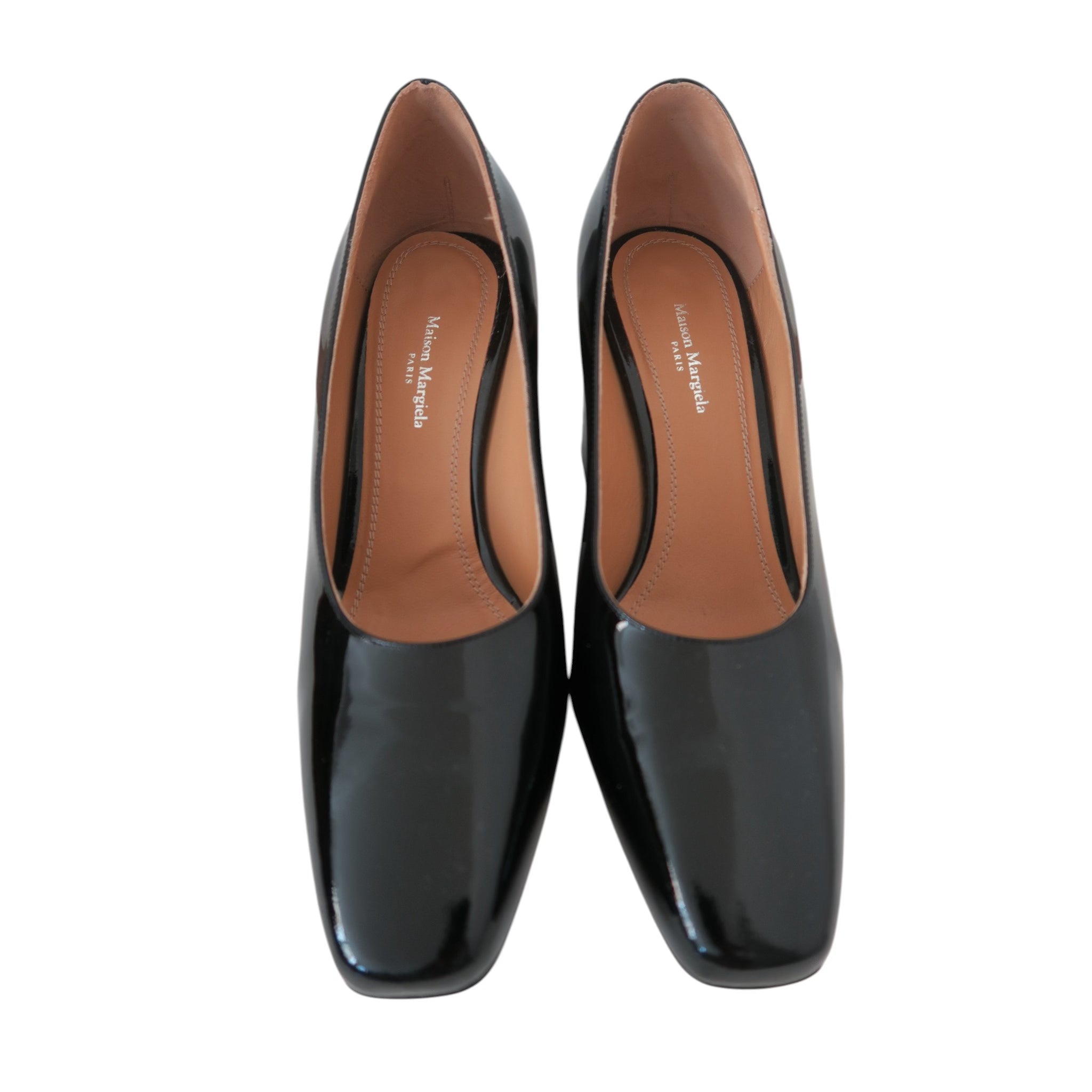 Maison Margiela Patent Leather Block Heel Size 36