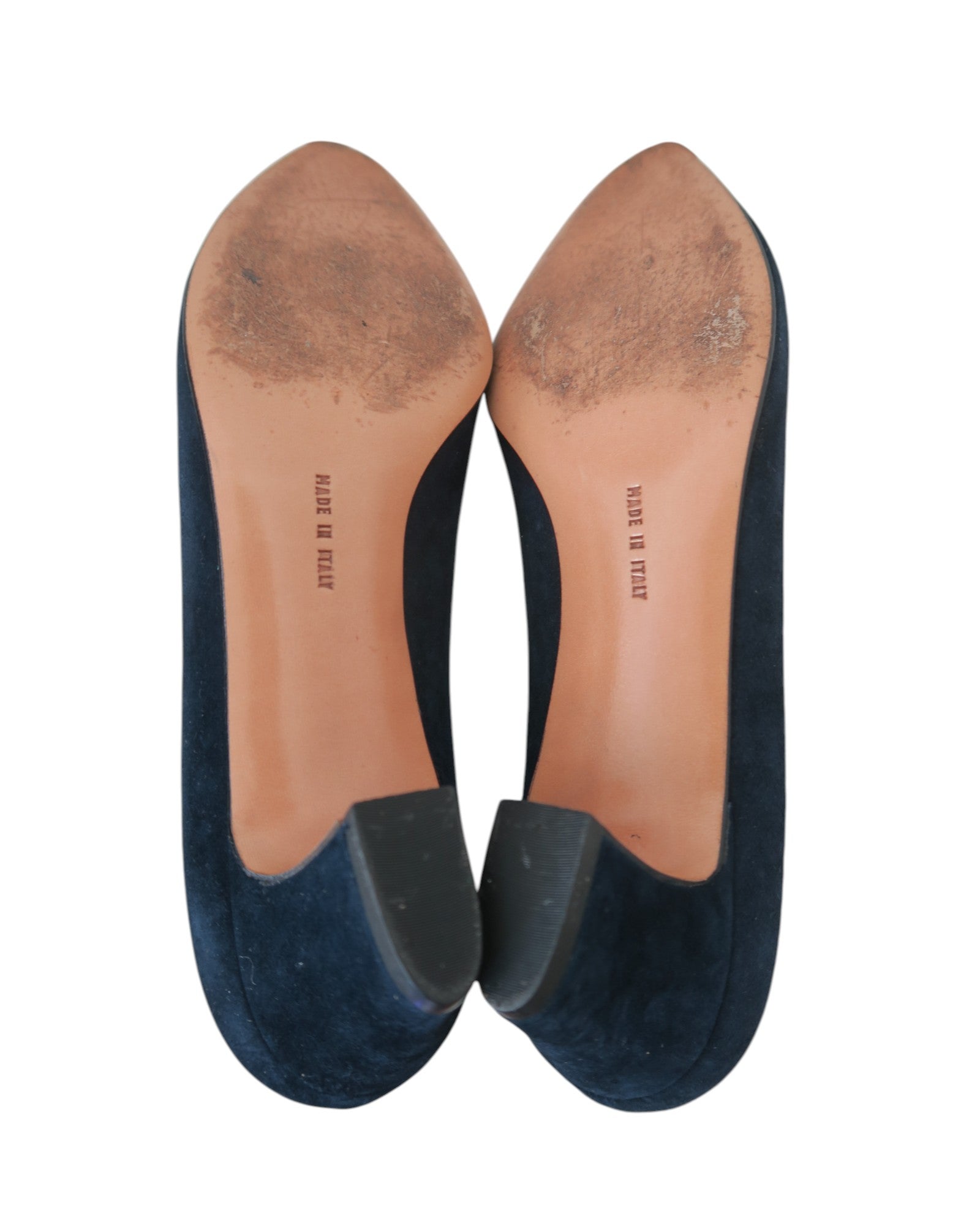 Salvatore Ferragamo Dark Navy Suede Pumps Size 8