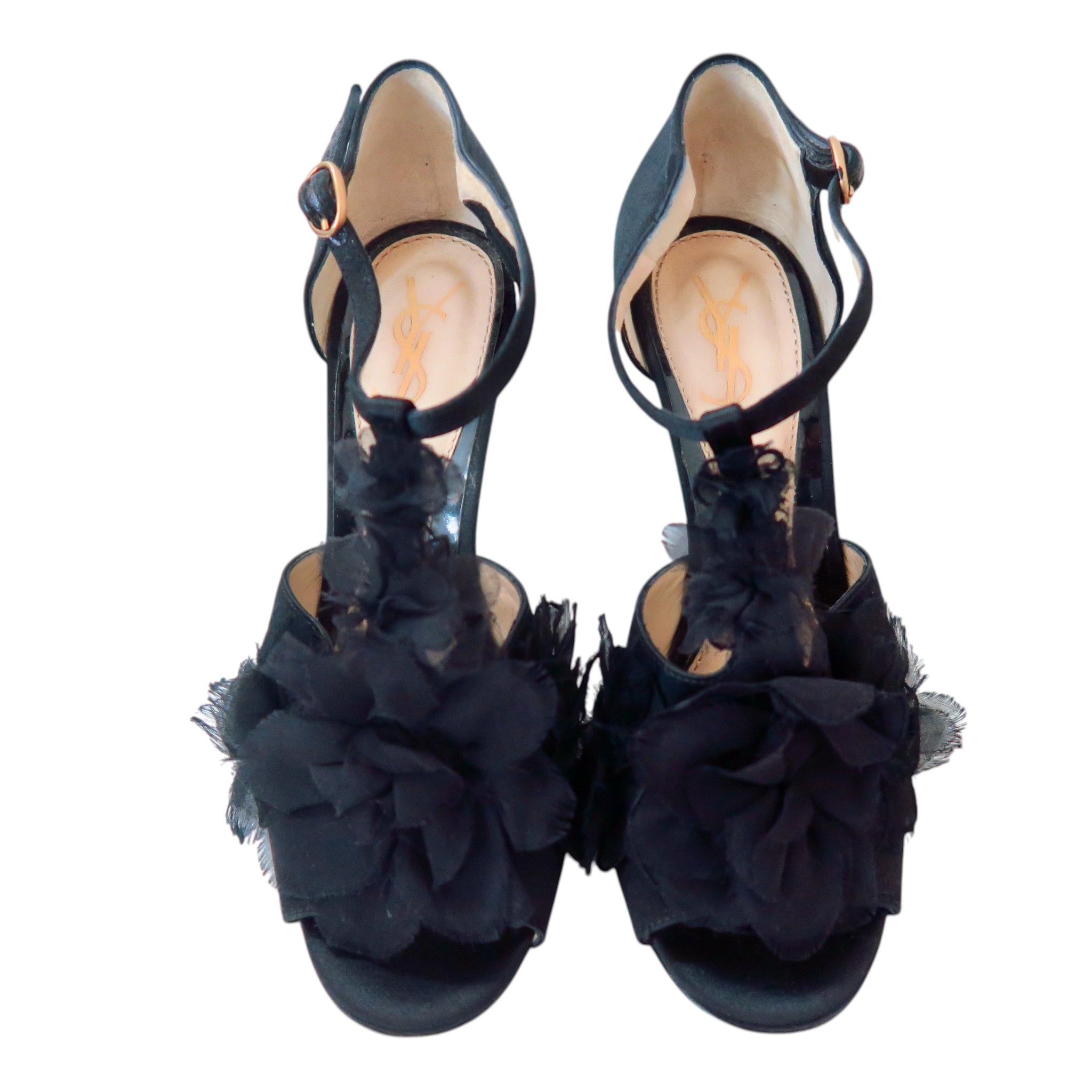Yves Saint Laurent Flower Satin Heel Size 35