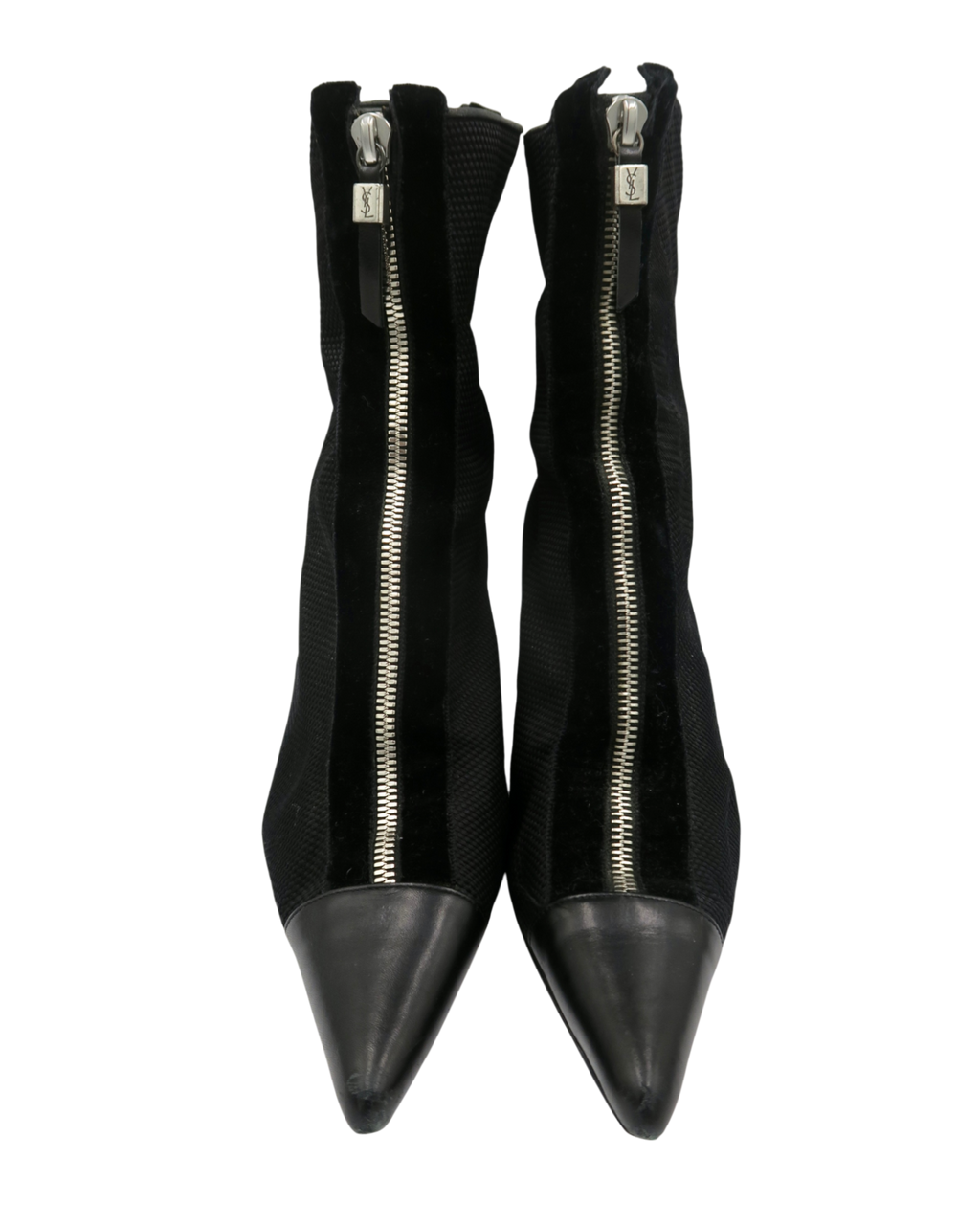 YSL Yves Saint Laurent Pointed Toe Zipper Boots Size 36