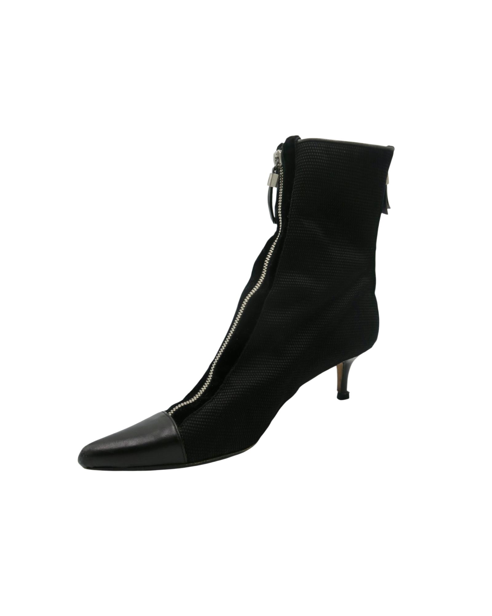 YSL Yves Saint Laurent Pointed Toe Zipper Boots Size 36