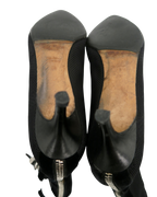 YSL Yves Saint Laurent Pointed Toe Zipper Boots Size 36