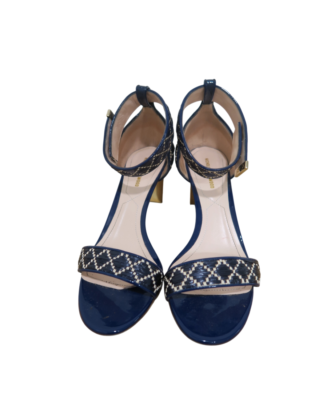 Nicholas Kirkwood Maeva Raffia Pearl Ankle Strap Sandals Size 39
