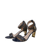 Nicholas Kirkwood Maeva Raffia Pearl Ankle Strap Sandals Size 39