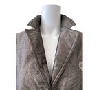 ARMANI COLLEZIONI Metallic Taupe Quilted Blazer Jacket Size 12