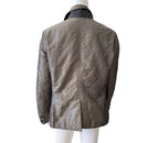 ARMANI COLLEZIONI Metallic Taupe Quilted Blazer Jacket Size 12