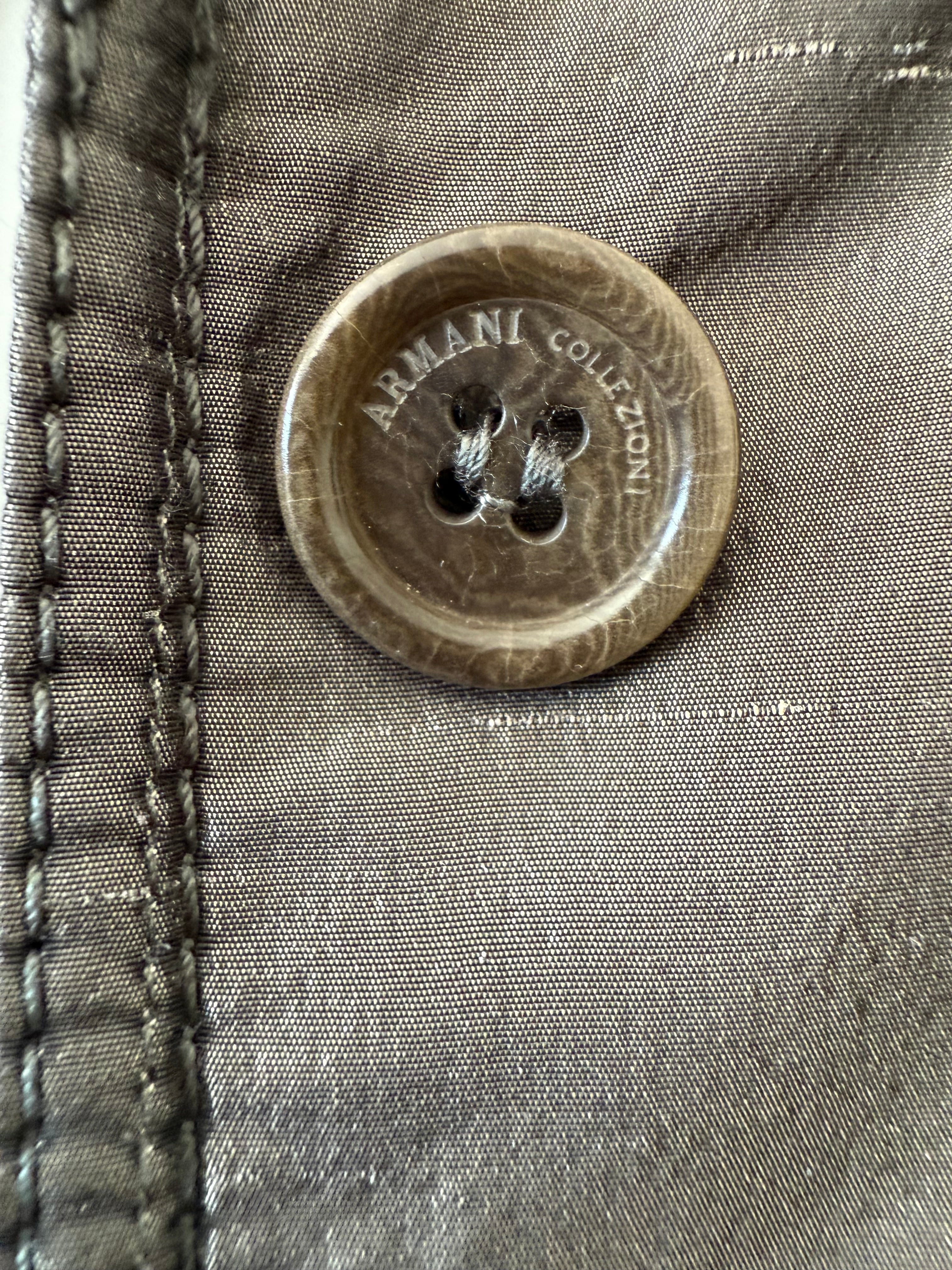 ARMANI COLLEZIONI Metallic Taupe Quilted Blazer Jacket Size 12