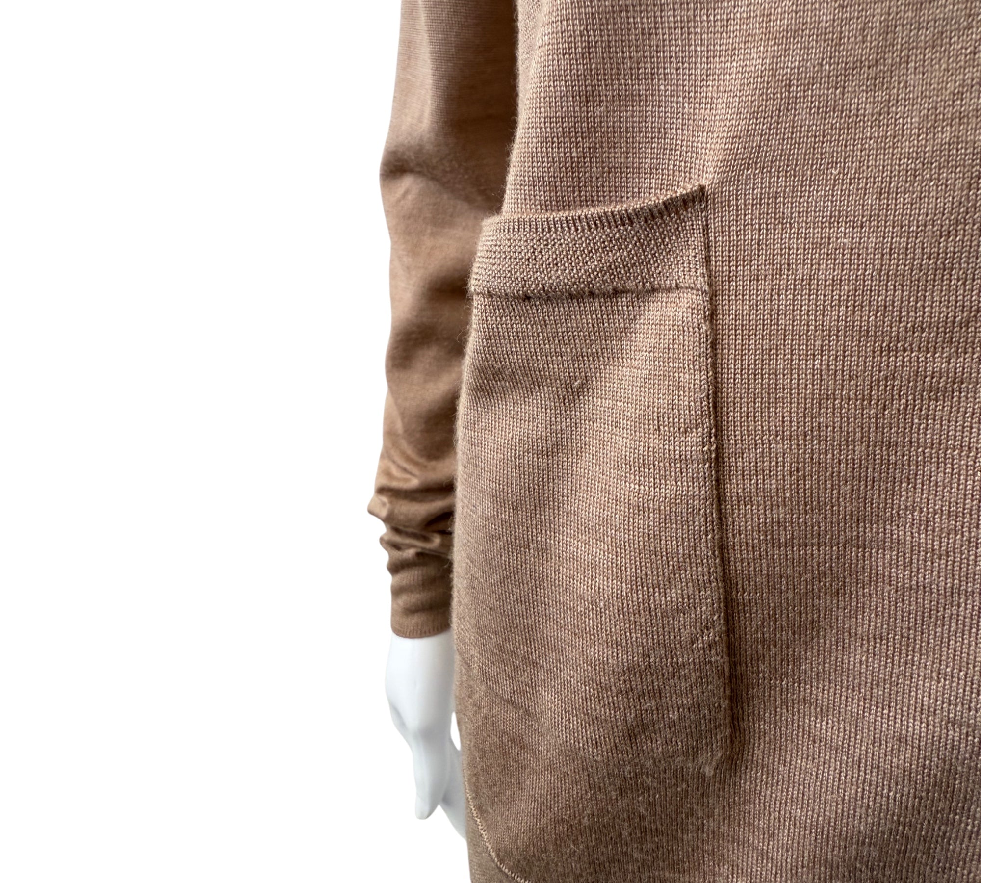 St. John Knit Camel Cardigan Size Small