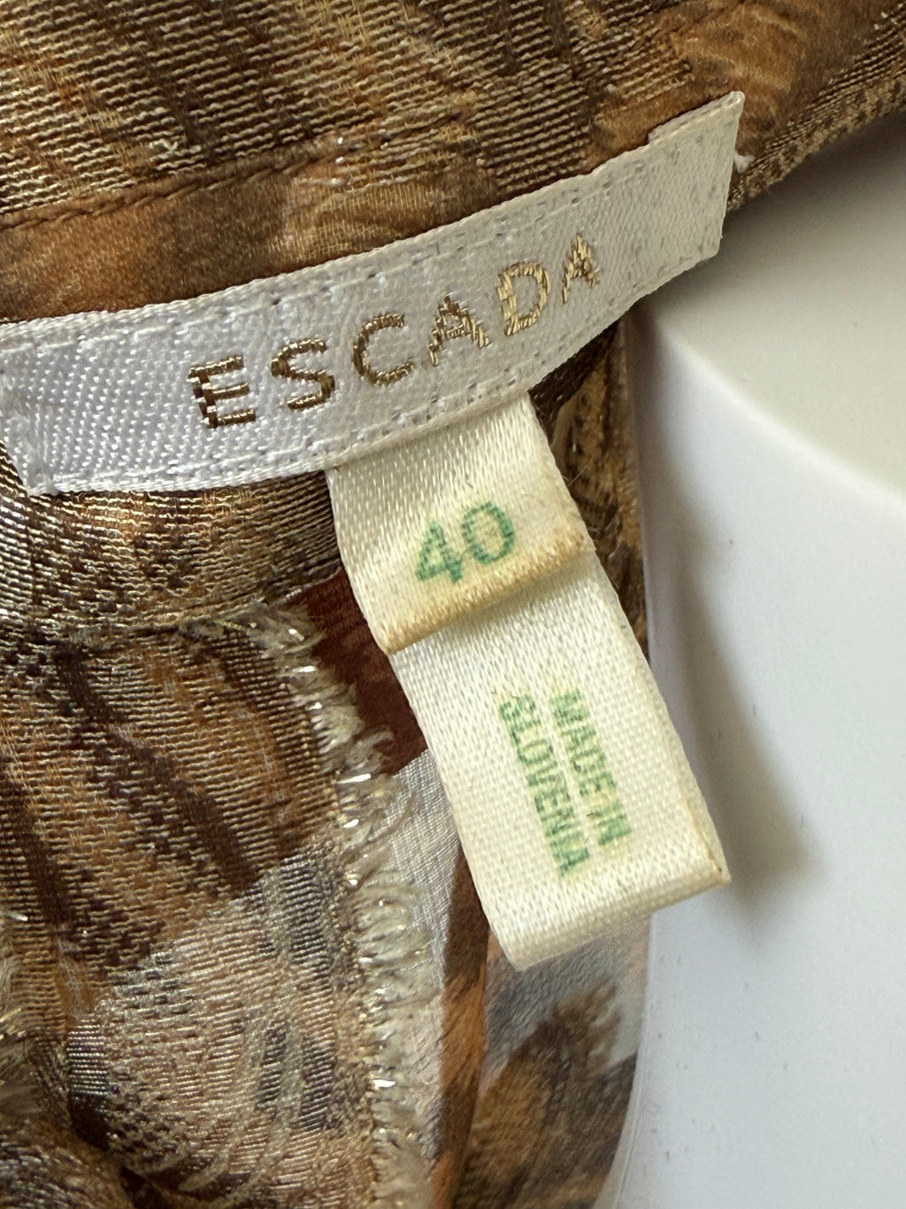 Escada Leopard and Paisley Blouse Size 40