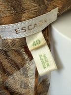 Escada Leopard and Paisley Blouse Size 40