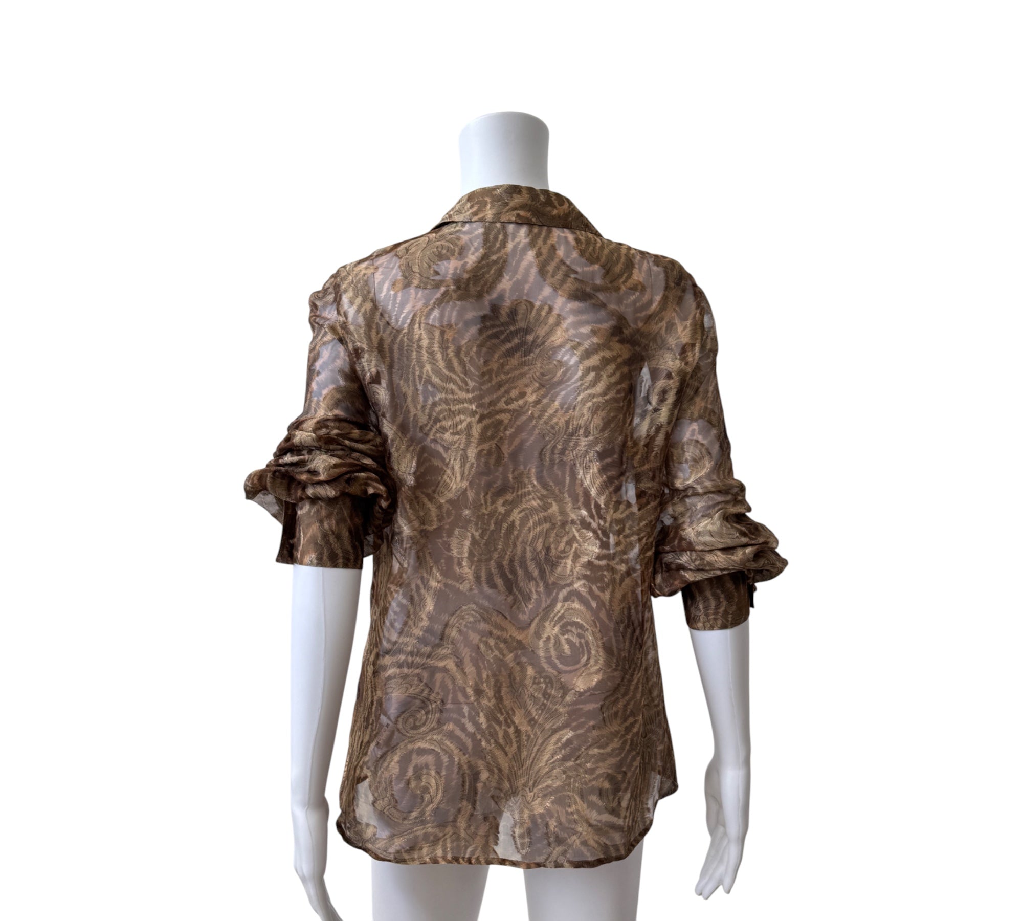 Escada Leopard and Paisley Blouse Size 40