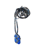 Olivia Moray Macramé Lapis Lazuli Pendant Necklace