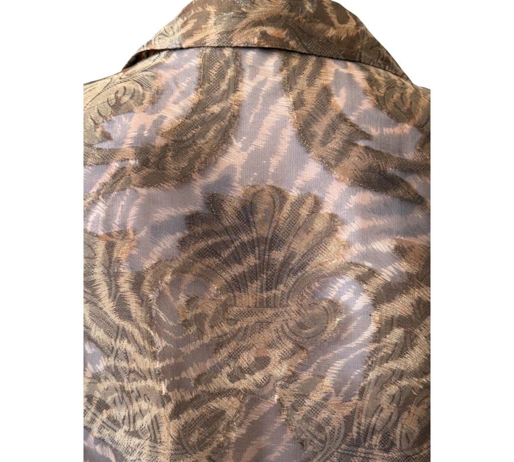 Escada Leopard and Paisley Blouse Size 40
