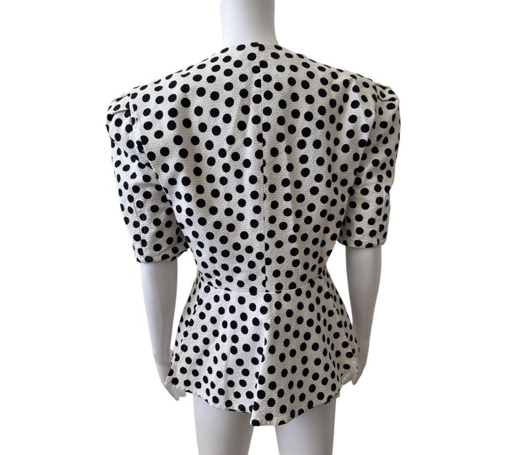 Escada Polka Dot Peplum Jacket Size 40