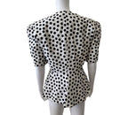 Escada Polka Dot Peplum Jacket Size 40