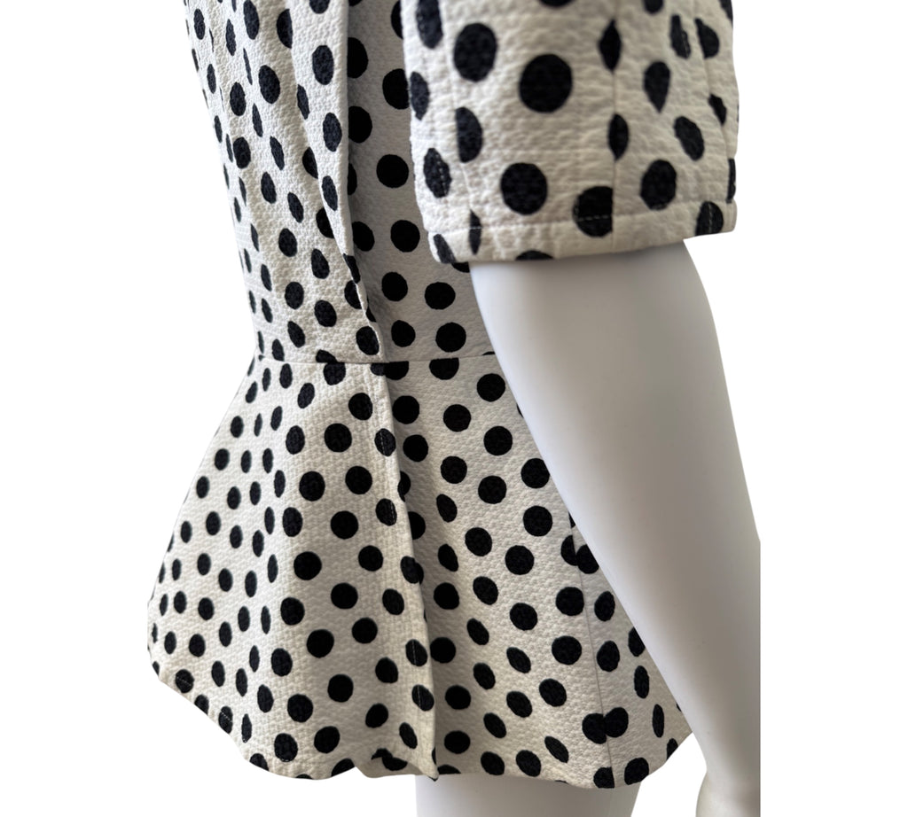 Escada Polka Dot Peplum Jacket Size 40