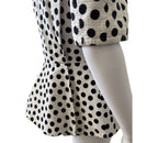 Escada Polka Dot Peplum Jacket Size 40