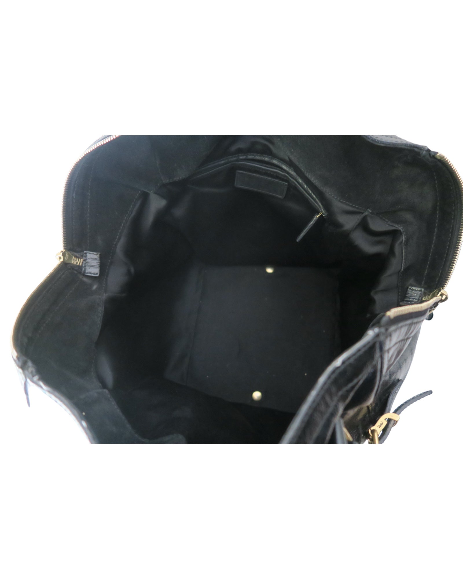 YSL Black Patent Leather Large Downtown Tote Bag