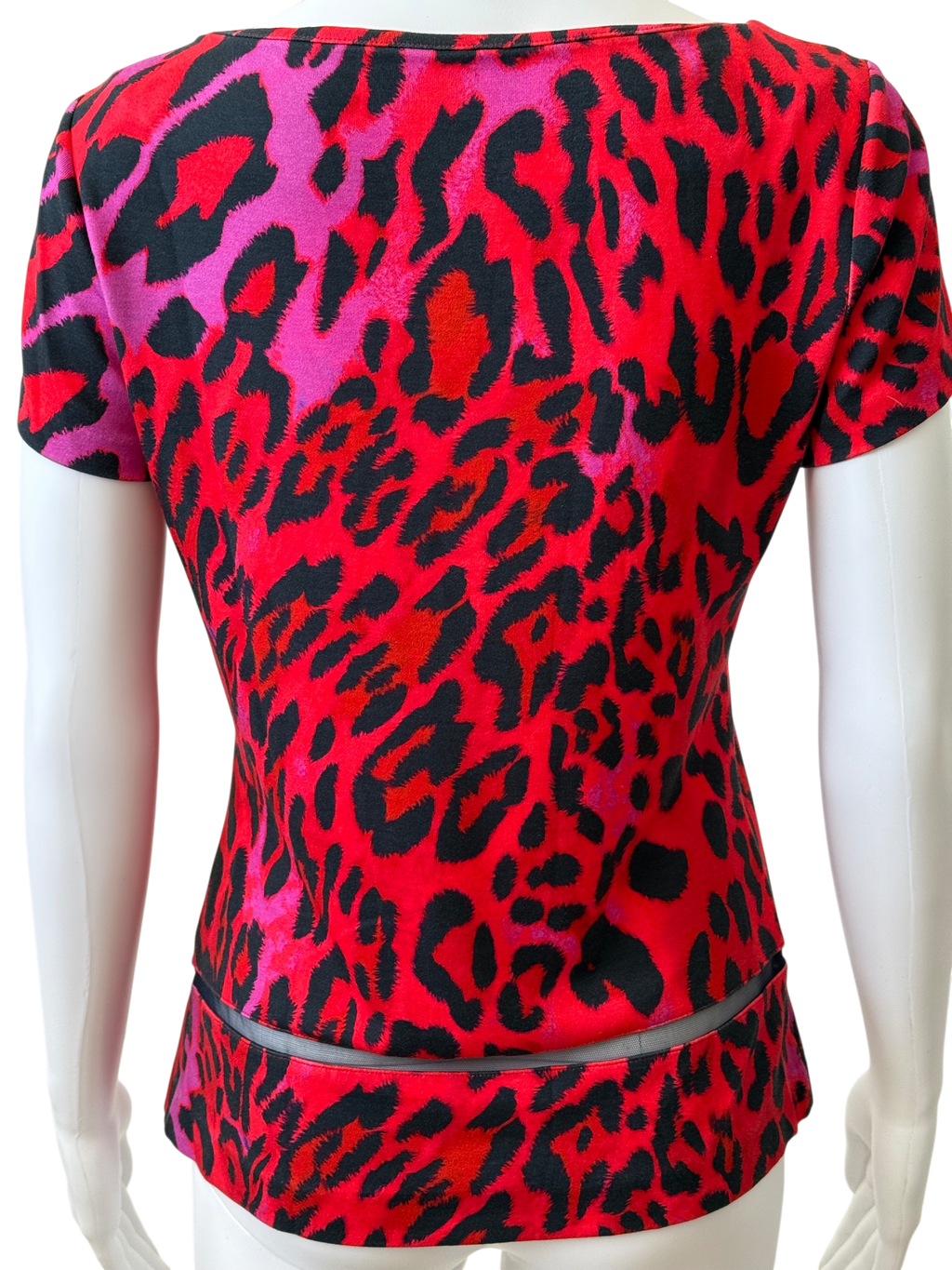 Escada Leopard Print Knit Blouse Size Small