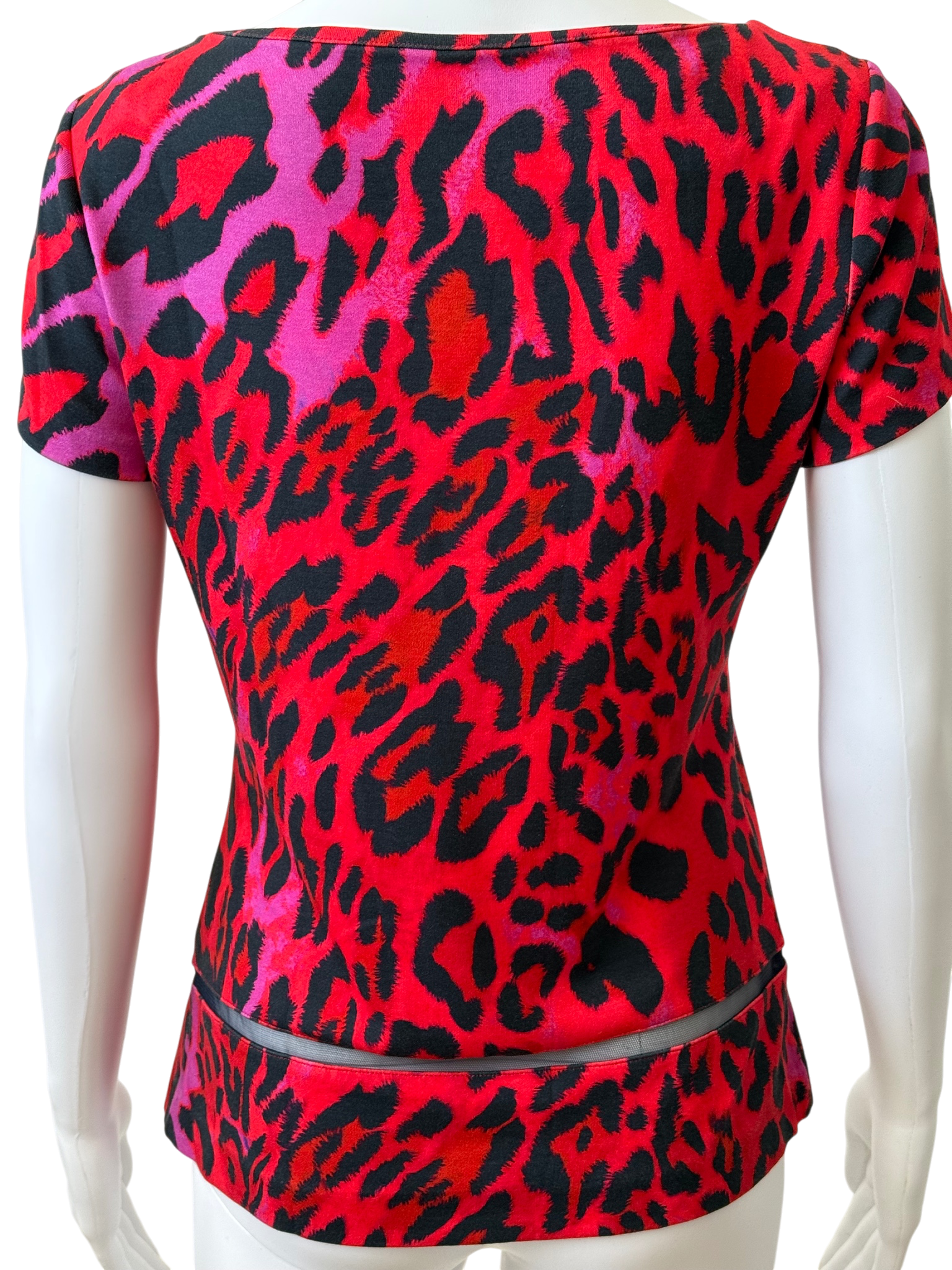 Escada Leopard Print Knit Blouse Size Small