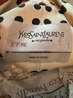 Yves Saint Laurent YSL by Stefano Pilati Ivory & Black Polka Dot Double-Breasted Coat — Runway Sample, 2005 Debut Collection