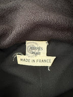 HERMÈS Black Flight Suit Zip-Front Belted Midi Dress Size 42 - Gaultier Era