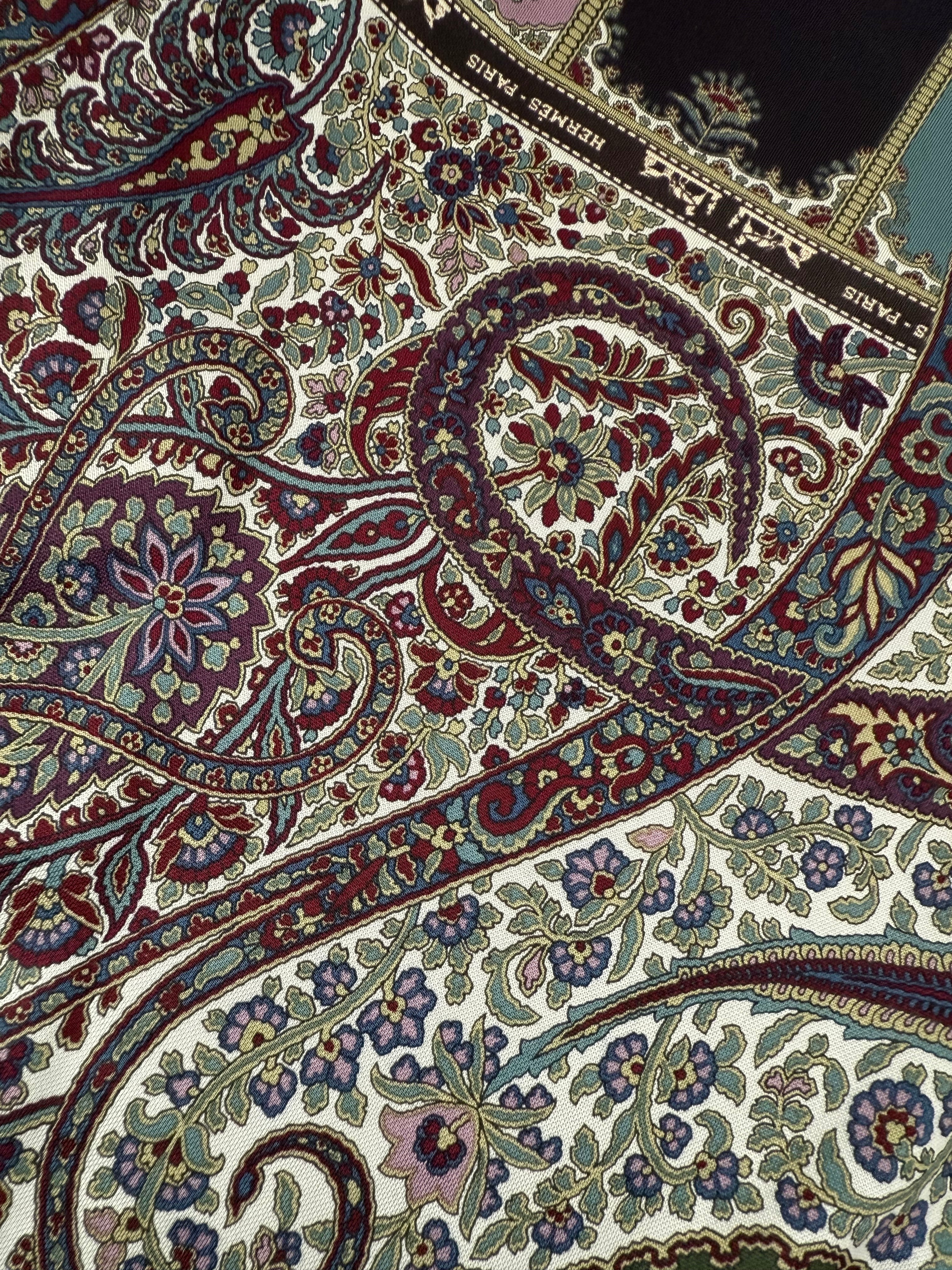 HERMÈS Twillaine Paisley Scarf Print Top — Jean Paul Gaultier Collaboration Size 40