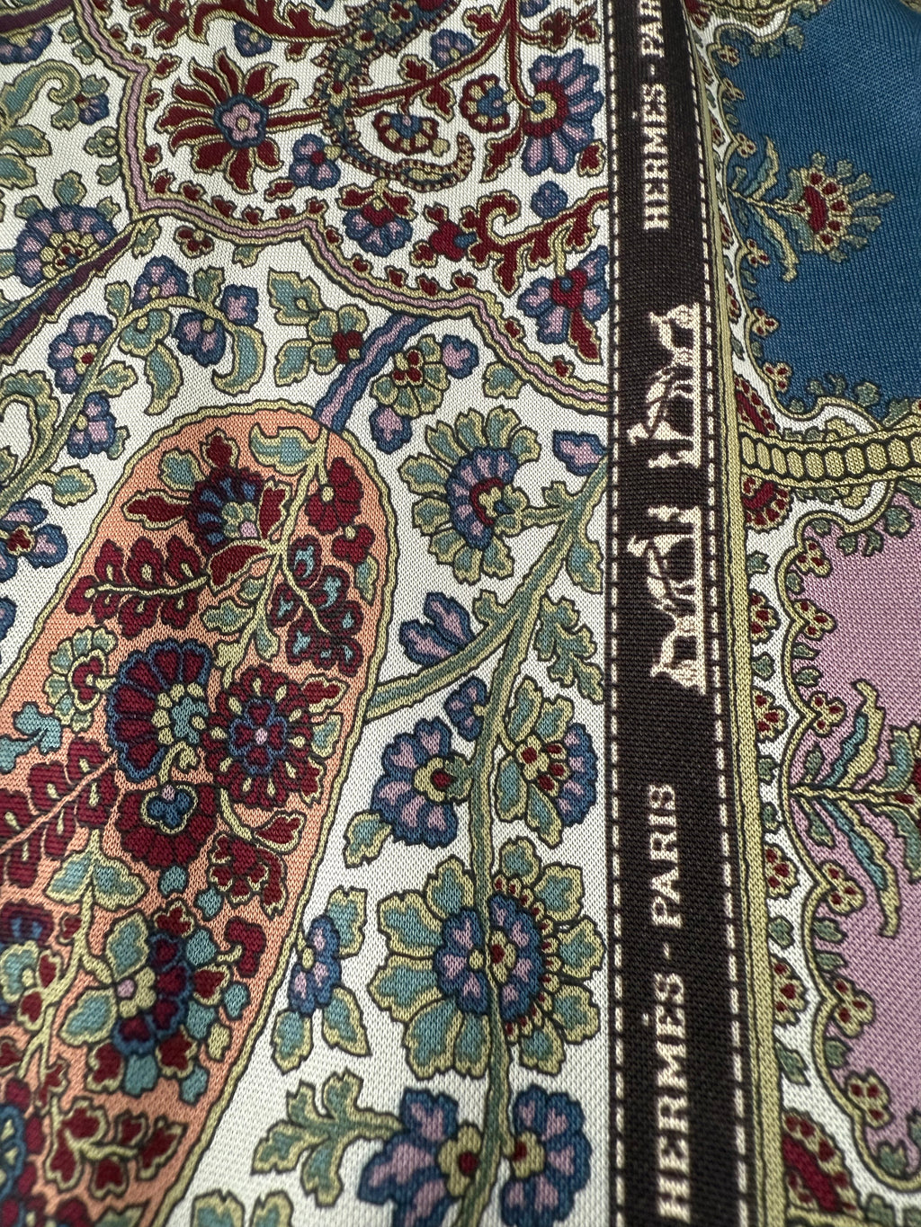 HERMÈS Twillaine Paisley Scarf Print Top — Jean Paul Gaultier Collaboration Size 40