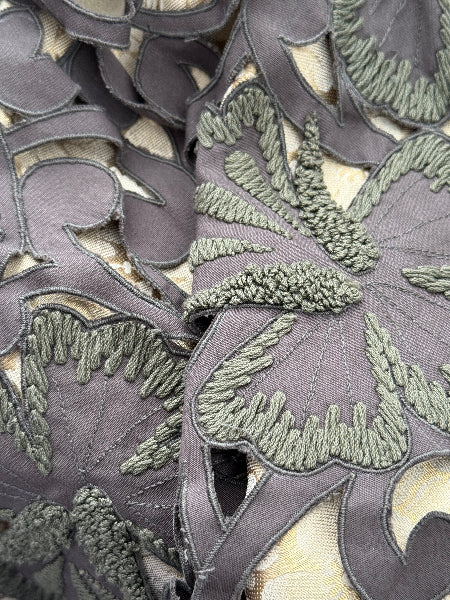 Yves Saint Laurent YSL by Stefano Pilati Lesage Embroidery Skirt Size 42