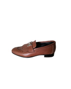 Hermes Royal Leather Natural Brown Loafers Size 6