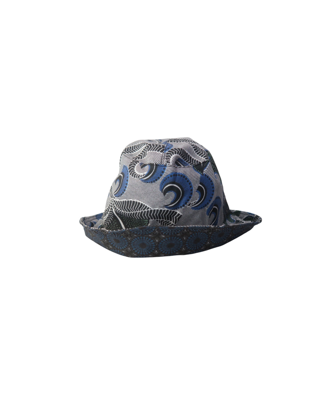 Albertus Swanepoel multicolor graphic print bucket hat in blue, green, black and white