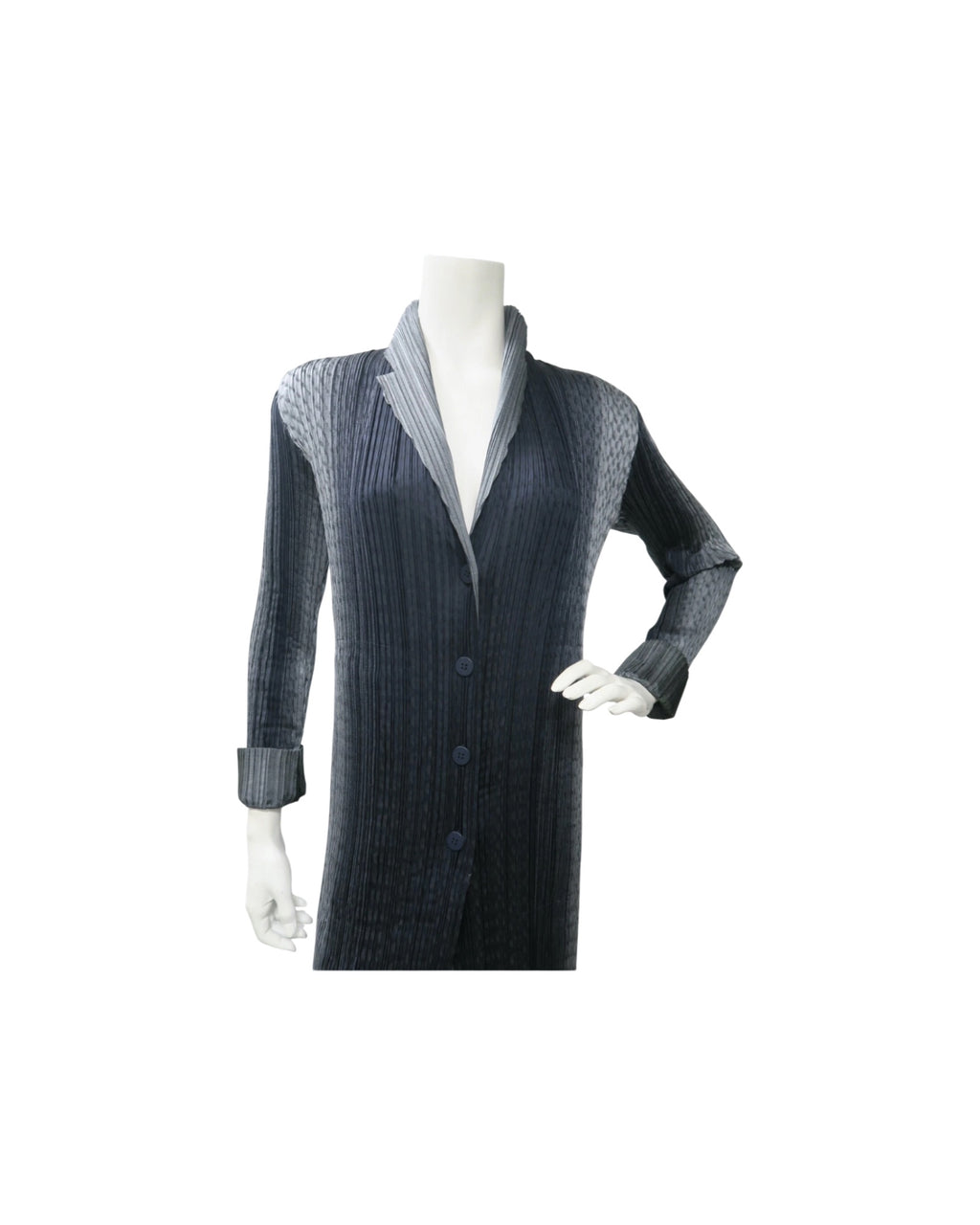 Issey Miyake Reversible Long Pleated Coat Size 2