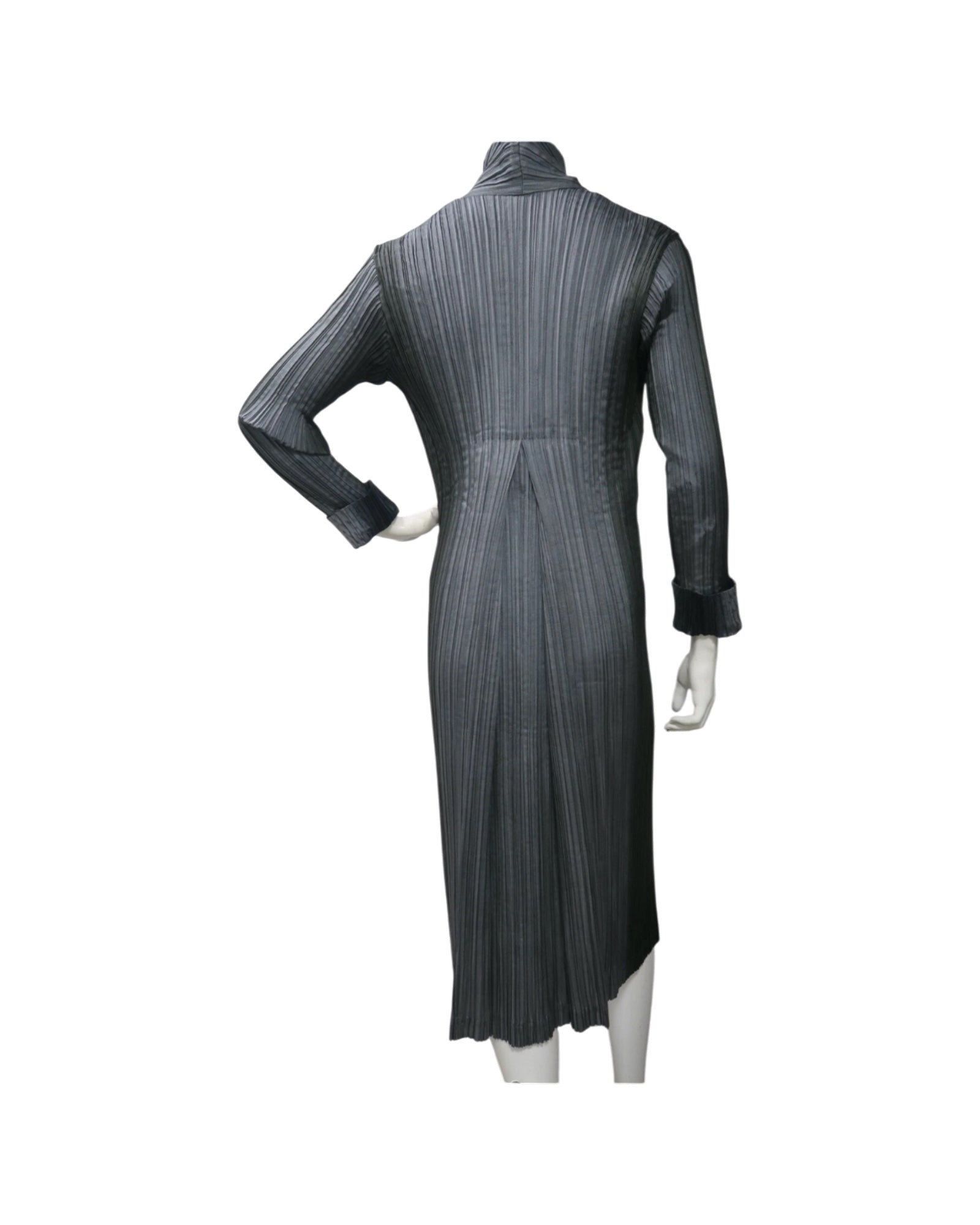 Issey Miyake Reversible Long Pleated Coat Size 2