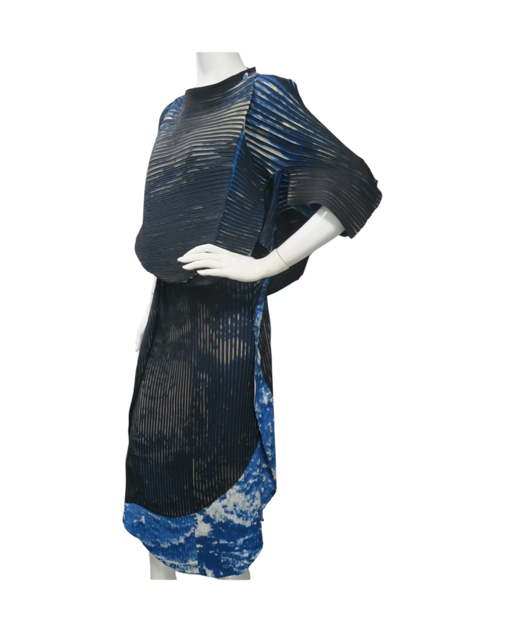 Issey Miyake Pleated Two-Piece Set | Sculptural Top & Asymmetrical Skirt