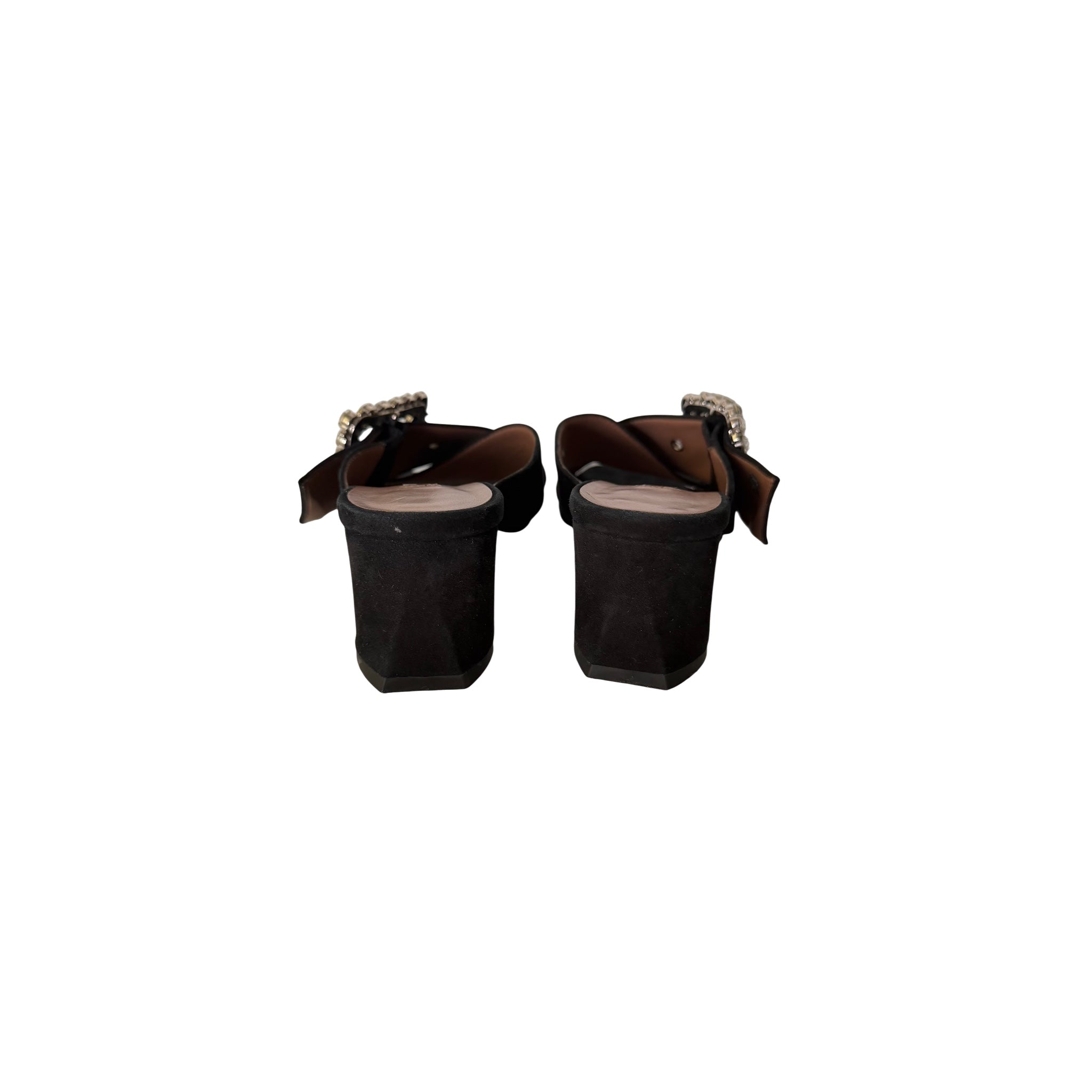 Tabitha Simmons Crystal Buckle Slide Sandals Size 37