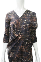 Zero + Maria Cornejo Printed Draped Dress