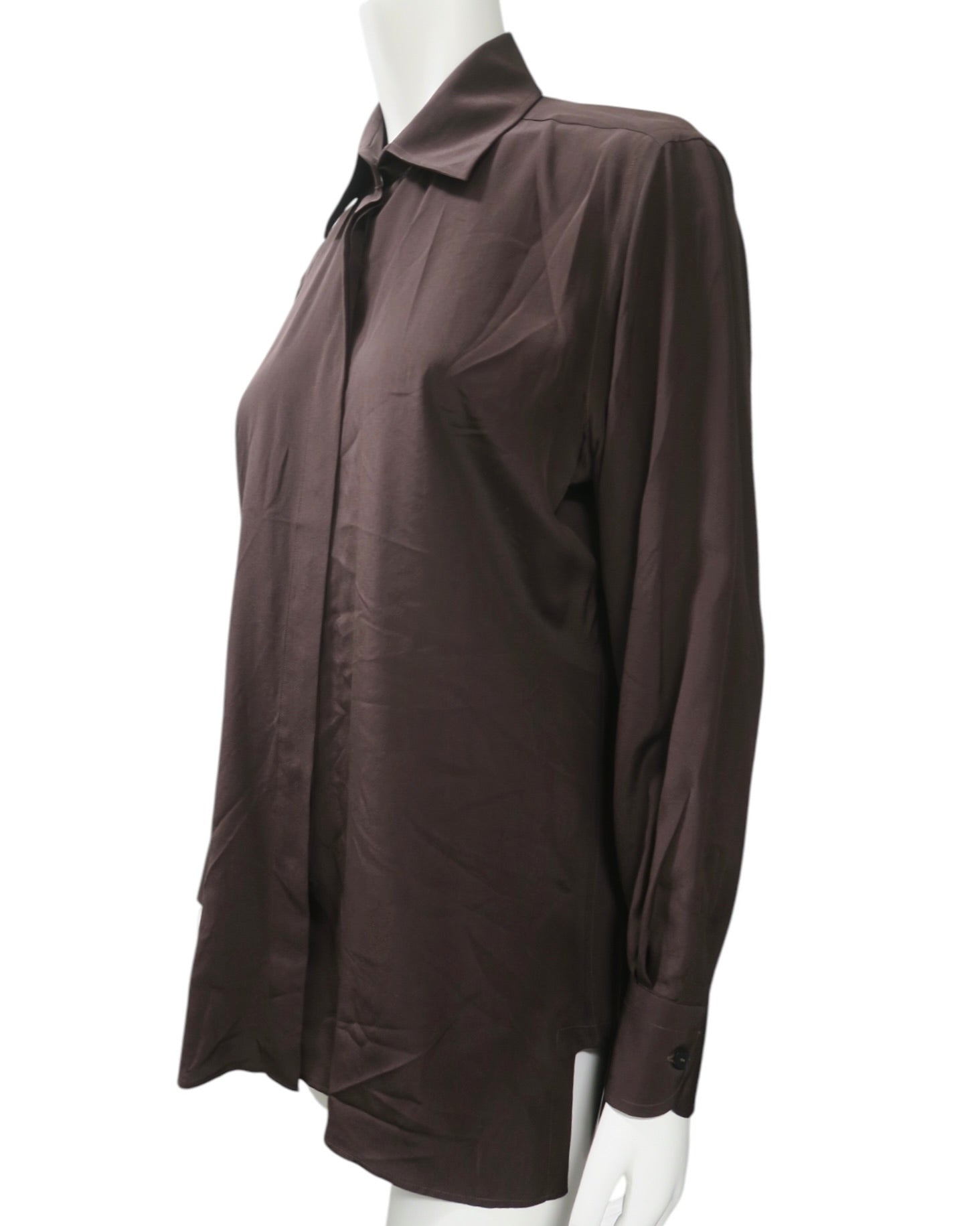 Fendi Crystal FF Embellished Button-Down Blouse Size 44