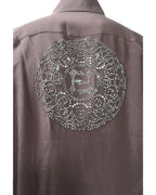 Fendi Crystal FF Embellished Button-Down Blouse Size 44
