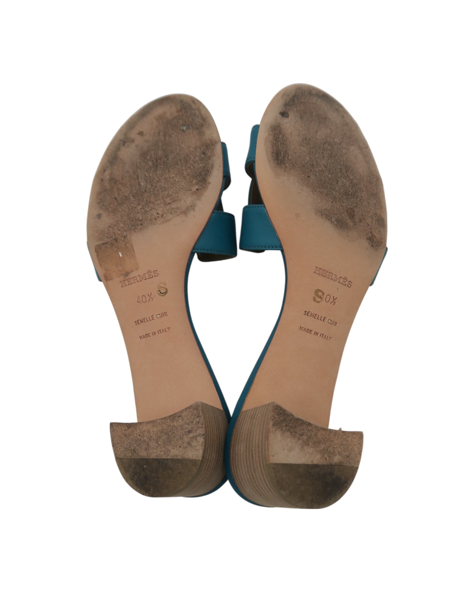 Hermes Oasis Turquoise Sandals Size 40.5
