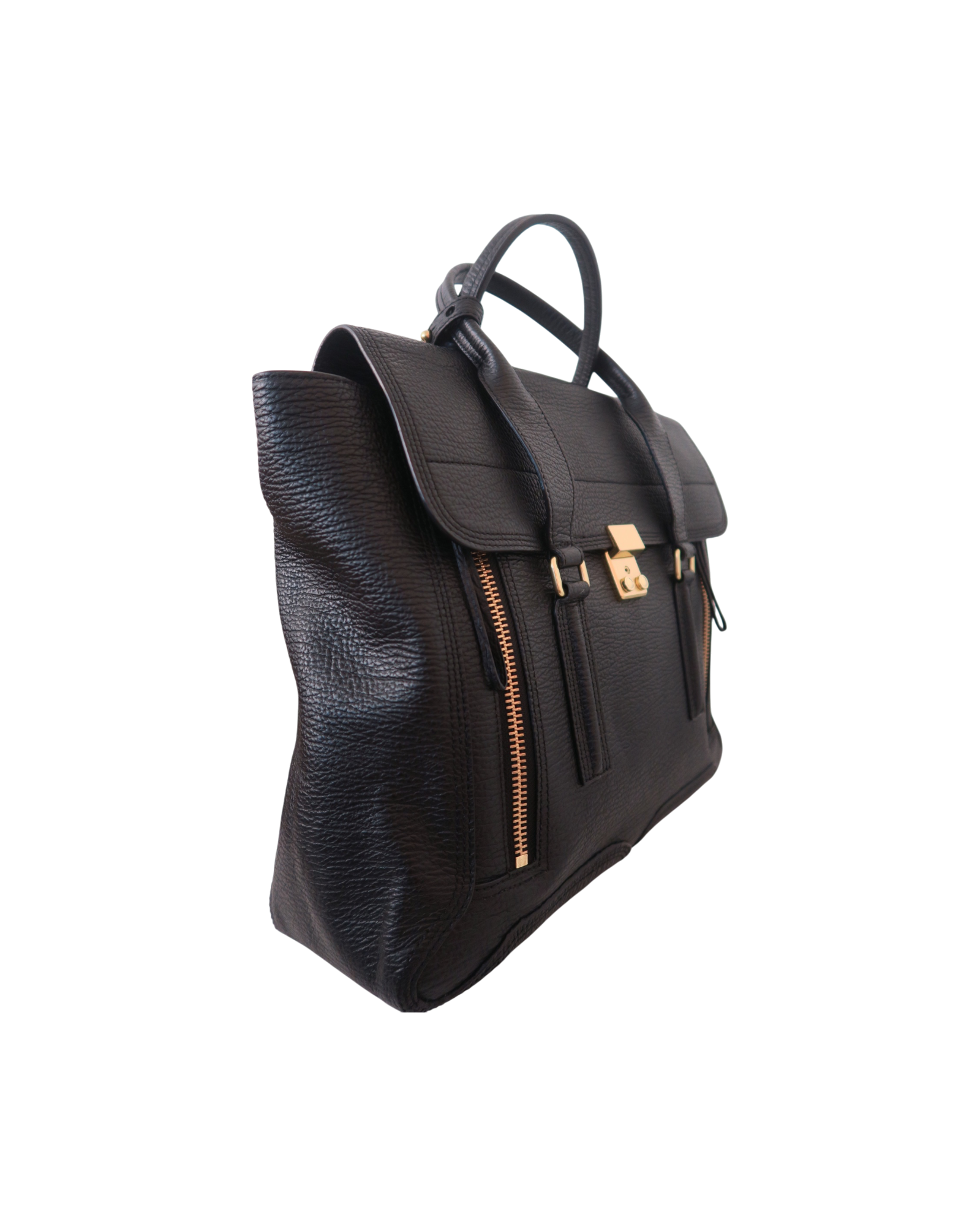 3.1 Phillip Lim Pashli Large Leather Black Satchel
