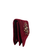 Yves Saint Laurent  Byzantine Cross Embellishment Velvet Clutch