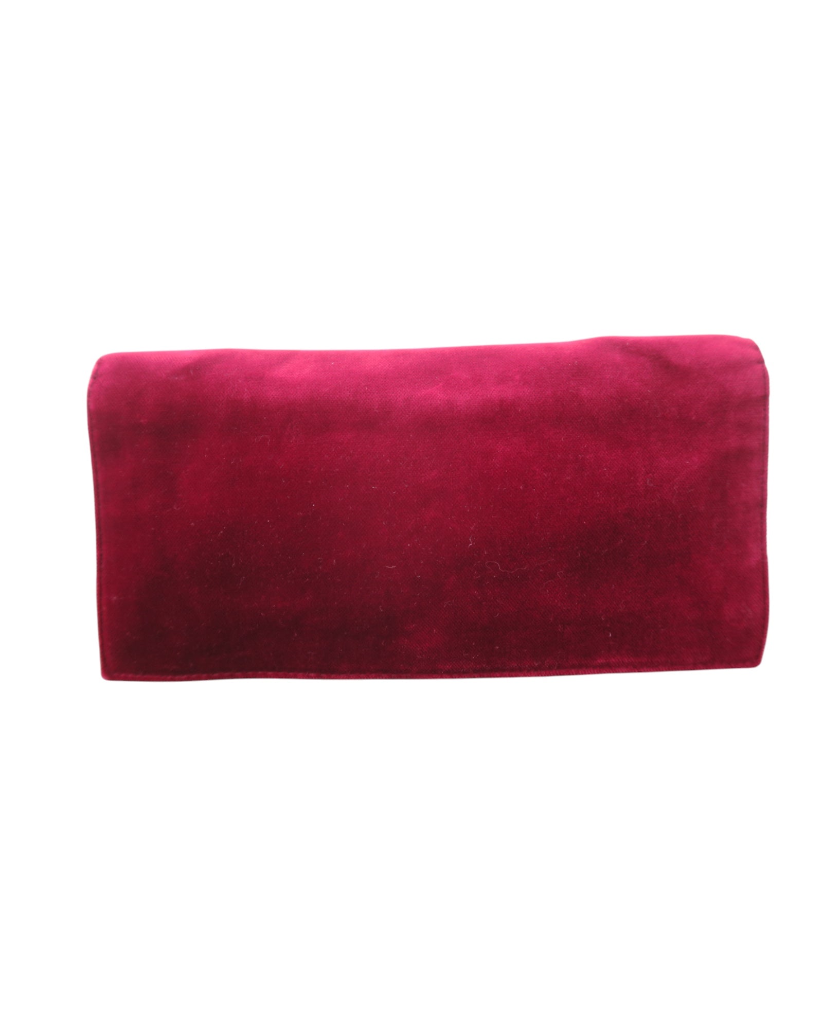 Yves Saint Laurent  Byzantine Cross Embellishment Velvet Clutch