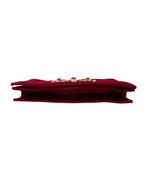 Yves Saint Laurent  Byzantine Cross Embellishment Velvet Clutch